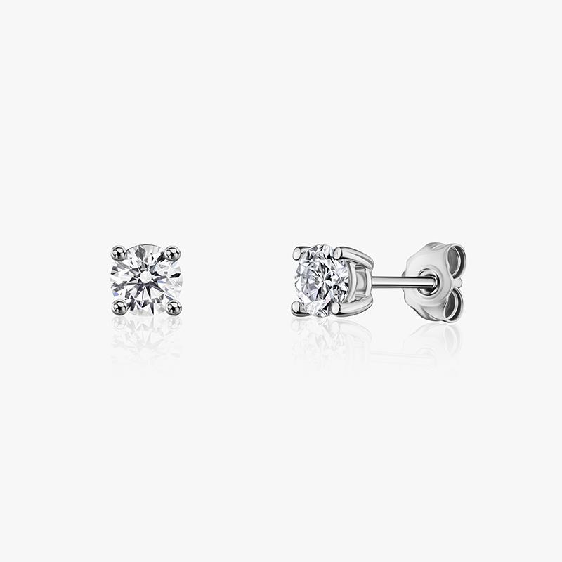 New Earth Lab Diamond Earrings 1 ctw (Sterling Silver)